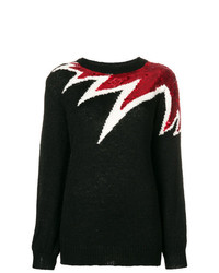 schwarzer bedruckter Oversize Pullover von Aniye By