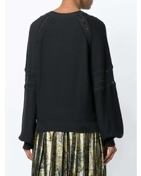 schwarzer bedruckter Oversize Pullover von Chloé