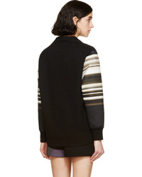 schwarzer bedruckter Oversize Pullover von Neil Barrett