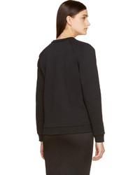 schwarzer bedruckter Oversize Pullover von Lanvin