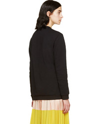 schwarzer bedruckter Oversize Pullover von Peter Pilotto