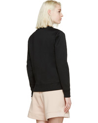 schwarzer bedruckter Oversize Pullover von Acne Studios