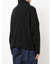 schwarzer bedruckter Oversize Pullover von Rosie Assoulin