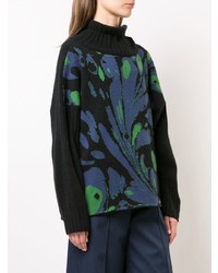 schwarzer bedruckter Oversize Pullover von Rosie Assoulin