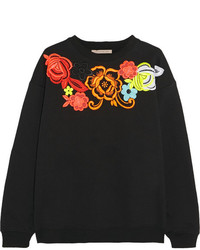 schwarzer bedruckter Oversize Pullover von Christopher Kane