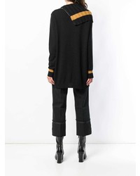 schwarzer bedruckter Oversize Pullover von D-Exterior