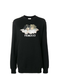 schwarzer bedruckter Oversize Pullover von Fiorucci