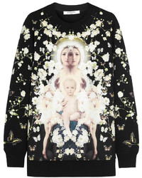 schwarzer bedruckter Oversize Pullover von Givenchy