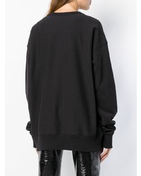 schwarzer bedruckter Oversize Pullover von Champion