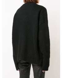 schwarzer bedruckter Oversize Pullover von Amiri