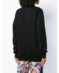 schwarzer bedruckter Oversize Pullover von Fiorucci