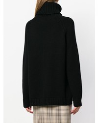 schwarzer bedruckter Oversize Pullover von Fendi