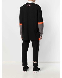 schwarzer bedruckter Polo Pullover von Heron Preston