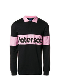 schwarzer bedruckter Polo Pullover von Paterson.