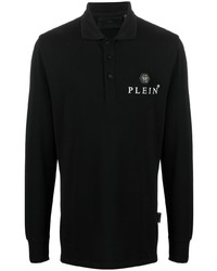 schwarzer bedruckter Polo Pullover von Philipp Plein