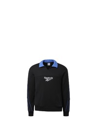 schwarzer bedruckter Polo Pullover von Reebok Classic