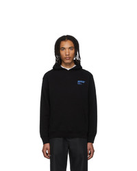 schwarzer bedruckter Pullover mit einem Kapuze von AFFIX