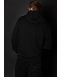 schwarzer bedruckter Pullover mit einem Kapuze von Alpha Industries