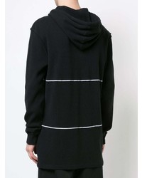 schwarzer bedruckter Pullover mit einem Kapuze von Maison Margiela