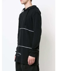 schwarzer bedruckter Pullover mit einem Kapuze von Maison Margiela