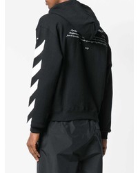 schwarzer bedruckter Pullover mit einem Kapuze von Off-White