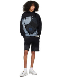 schwarzer bedruckter Pullover mit einem Kapuze von A-Cold-Wall*