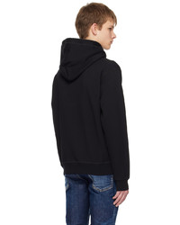 schwarzer bedruckter Pullover mit einem Kapuze von DSQUARED2