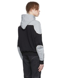 schwarzer bedruckter Pullover mit einem Kapuze von Gmbh