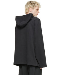 schwarzer bedruckter Pullover mit einem Kapuze von Acne Studios