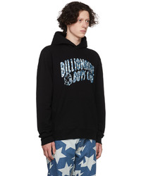 schwarzer bedruckter Pullover mit einem Kapuze von Billionaire Boys Club