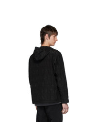 schwarzer bedruckter Pullover mit einem Kapuze von Stone Island Shadow Project