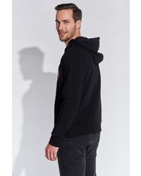 schwarzer bedruckter Pullover mit einem Kapuze von COURSE