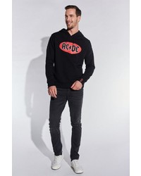 schwarzer bedruckter Pullover mit einem Kapuze von COURSE