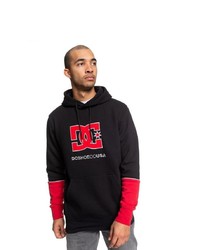 schwarzer bedruckter Pullover mit einem Kapuze von DC Shoes