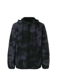 schwarzer bedruckter Pullover mit einem Kapuze von Diesel
