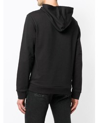 schwarzer bedruckter Pullover mit einem Kapuze von A.P.C.