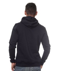 schwarzer bedruckter Pullover mit einem Kapuze von EX-PENT