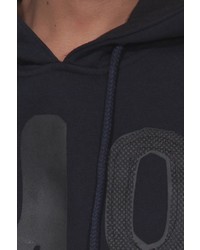 schwarzer bedruckter Pullover mit einem Kapuze von EX-PENT