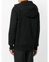 schwarzer bedruckter Pullover mit einem Kapuze von Versus