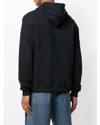 schwarzer bedruckter Pullover mit einem Kapuze von JW Anderson