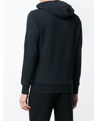 schwarzer bedruckter Pullover mit einem Kapuze von Hydrogen