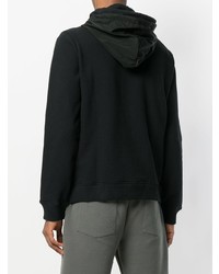 schwarzer bedruckter Pullover mit einem Kapuze von Kenzo