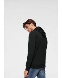 schwarzer bedruckter Pullover mit einem Kapuze von Jack & Jones