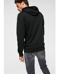 schwarzer bedruckter Pullover mit einem Kapuze von Jack & Jones