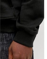 schwarzer bedruckter Pullover mit einem Kapuze von Jack & Jones PlusSize