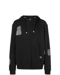 schwarzer bedruckter Pullover mit einem Kapuze von Just Cavalli