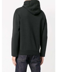 schwarzer bedruckter Pullover mit einem Kapuze von DSQUARED2