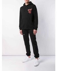 schwarzer bedruckter Pullover mit einem Kapuze von Givenchy