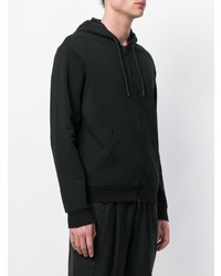 schwarzer bedruckter Pullover mit einem Kapuze von Emporio Armani