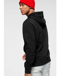 schwarzer bedruckter Pullover mit einem Kapuze von Nike Sportswear